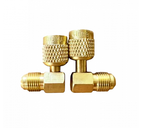 Переходник угловой 90°; 5/16"Mх1/4"F, с R410А на R22, упак. 2 шт. LT-AD78