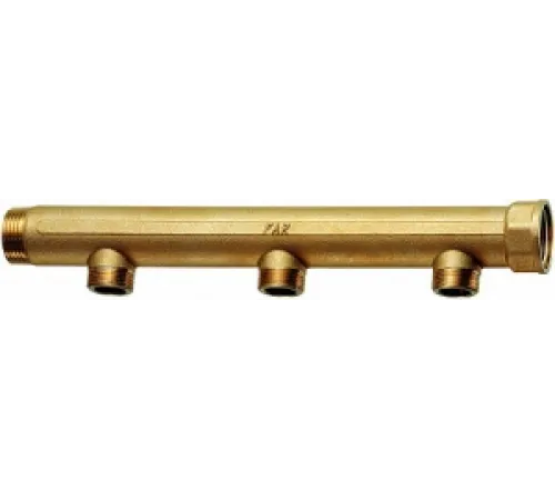 Коллектор 1 1/4", ВР-НР, 3 отвода 3/4", НР, межосевое 100 мм FAR