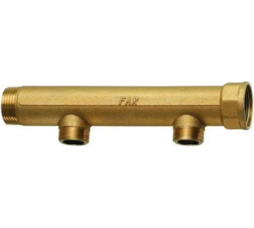 Коллектор 1 1/4", НР-ВР, 2 отвода 3/4", НР, межосевое 100 мм FAR