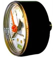 Манометр 1/4" (торцевое соед.) , 0-4 бар, - 20-80 °C, O 63 мм
