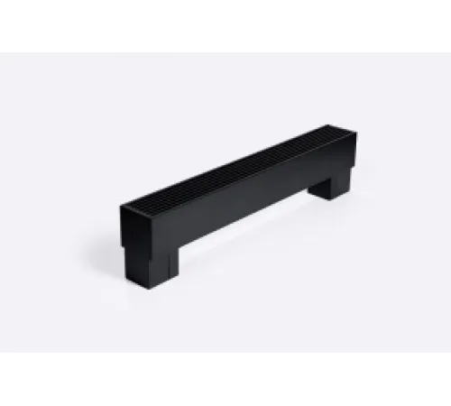 Конвектор напольный Gekon Level H08 L040 W18 RAL9005_mat