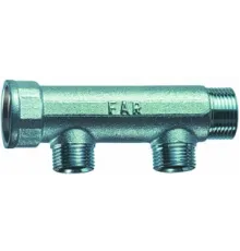 Коллектор 1 1/4", ВР-НР, 2 отвода 1/2", НР, межосевое 50 мм FAR