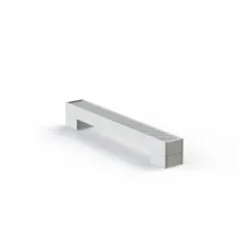 Конвектор напольный Gekon Level H08 L050 W13, c решеткой U, c закрытой ножкой S, RAL9016