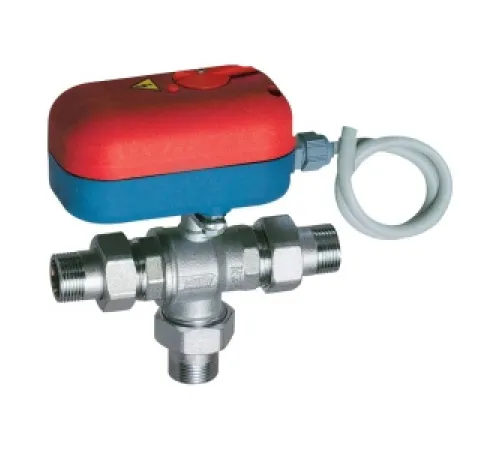 Кран шаровой 3-х ход., 1' НР с сервоприводом код 3010 (220В,180 сек.)