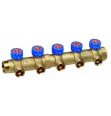Коллектор регулирующий 1 1/4" (НР - ВР) c 4-мя отводами М33х1,5