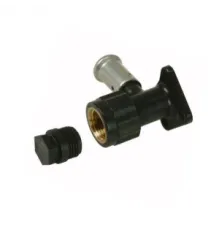 Водорозетка ВР c черной заглушкой BP04 1/2", ПВДФ пресс, 20x1/2" (56 мм)