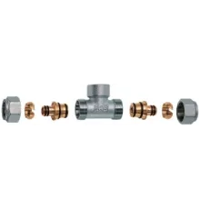 RACC. A T 2 MONOCONI F 3/4' CROMATO ADATT.MULTISTRATO 16X2.25