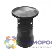 Дымоход утепленный, вертикальный, ф80 мм, ?ут=10 мм, L=1000 мм, цвет черный, алюминий Gekon