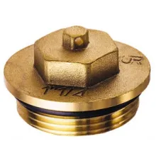 Заглушка CR, 1 1/2", НР, латунная FAR