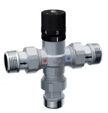 Термосмеситель 1", американки, с обратными клапанами FAR