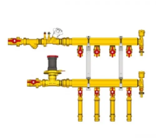 Узел коллекторный этажный с общей балансировкой тип В-1, 3/4" x 1/2" / 3